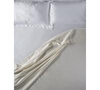 LENZUOLISSIMI - Lenzuolo Matrimoniale Queen in Raso di Cotone Satin 300 Fili 240x290 cm Made in Italy - Avorio