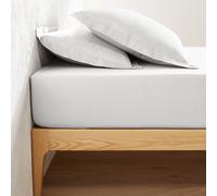 Lenzuolo a pieghe in cotone, altezza 25 cm, MACHA Bianco 90 x 190 cm