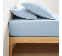 Lenzuolo a pieghe in cotone, altezza 25 cm, MACHA Blu 160 x 200 cm