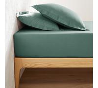 Lenzuolo a pieghe in cotone, altezza 25 cm, MACHA Verde 140 x 190 cm