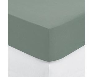 Lenzuolo a pieghe in cotone verde celeste 90x190cm