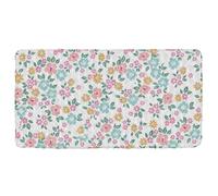 Lenzuolo bianco fresco carino piccolo fiore materasso ad aria per bambini lenzuolo impermeabile per lettino per piccoli spazi materasso da viaggio 127 x 63 cm (lenzuolo, letto non incluso)