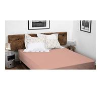 HOME LINGE PASSION, Lenzuolo con angoli rosa in polvere, 90 x 190 + 30 cm, 100% cotone a 57 fili, colore: Label Oeko-TEX)