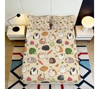Lenzuolo con angoli 3D animali carini microfibra tasca profonda camera letto antiscivolo coprimaterasso cartoon adulti giovani 200x200x25cm