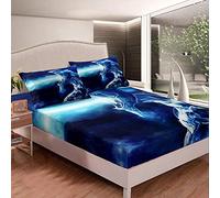 Lenzuolo con angoli 3D con drago 3D The leggendary Ice Dragon Set lenzuola misterioso Dragon Bedding Set di biancheria da letto Mitologia occidentale, biancheria da letto matrimoniale 3 pezzi