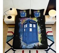 Lenzuolo con Angoli 3D Printing Blu Sci-Fi Microfibra Tasca Profonda Antiscivolo Coprimaterasso Bedroom Mattress Fitted Cover Lavabile per Adulti 140x200x25cm