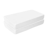 Lenzuolo con angoli 55 x 90 cm, in cotone, set da 2 pezzi, confezione doppia, bianco e bianco, con elastico, morbido jersey elasticizzato per una perfetta vestibilità agli angoli - ragazzi e ragazze