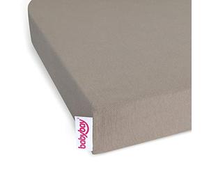 lenzuolo con angoli babybay jersey deluxe adatto ai modelli Maxi, Midi, Boxspring, Comfort e Comfort Plus, torrone, 89 x 50 cm (1 confezione)