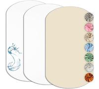 Lenzuolo con angoli Cododo 60 x 80 cm (set di 2) compatibile IORA + 1 coprimaterasso impermeabile coododo compatibile Iora - Set 2+1 lenzuola coododo - Oeko-TEX (bianco/vaniglia, 60 x 80 cm)