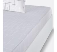 Lenzuolo con angoli cotone, Charline Grigio 180 x 200 cm