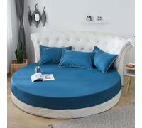Lenzuolo con Angoli Cotone Matrimoniale Coprimaterasso Matrimoniale Lenzuolo Letto Rotondo Hotel Coprimaterasso Traspirante Tinta Unita con Elastici(#14,240cm)