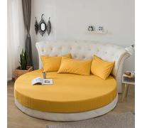 Lenzuolo con Angoli Cotone Matrimoniale Coprimaterasso Matrimoniale Lenzuolo Letto Rotondo Hotel Coprimaterasso Traspirante Tinta Unita con Elastici(#8,180cm)