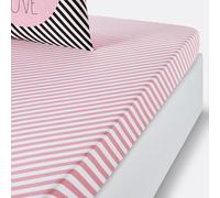 Lenzuolo con angoli cotone, Paris for ever Rosa 160 x 200 cm