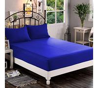 Lenzuolo con angoli di qualità alberghiera, lussuoso e morbido, 1500 fili, qualità egiziana, con tasca profonda fino a 40,6 cm, resistente alle pieghe e allo sbiadimento, per letto Twin/Twin XL, blu