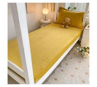 Lenzuolo Con Angoli Di Velluto Caldo E Spesso For Un Confort Tutto L'anno, Lenzuolo Ultra Morbido Con Tasche Profonde E Elasticità Completa, Adatto For Domestico(Light yellow,150x200cm)