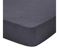 Lenzuolo con angoli elasticizzati, effetto antracite, 160 x 200 cm, 30 cm, Essix