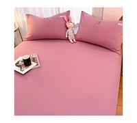 Lenzuolo con Angoli Elasticizzati in Cotone Morbido con Tasca Profonda e Lacci Elastici agli Angoli Adatto a materassi Fino a 20 cm Viola 120x200 cm + 20 cm