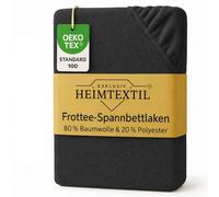 Lenzuolo con angoli elasticizzati in diverse misure e colori, Spugna, Anthrazit, 90 - 100 x 200 cm