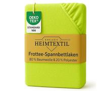 Lenzuolo con angoli elasticizzati in diverse misure e colori, Spugna, verde mela, 140 - 160 x 200 cm