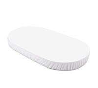 Lenzuolo con angoli grande, per lettino Waldin OWAL 7in1 - biancheria da letto per lettino per bambini - cotone facile da pulire, super morbido e resistente, bianco