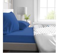 Lenzuolo con angoli - HOME LINGE PASSION - HP71771 - 160 x 200 cm + cuffia 30 cm - Microfibra - 82 g - Blu