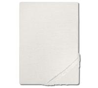 Lenzuolo con angoli in cotone Castell Jersey, bianco, 140 x 190 - 150 x 200 cm