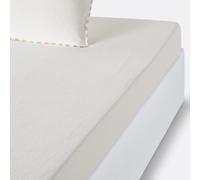 Lenzuolo con angoli in cotone lavato, spessore 30 cm, Neruda Bianco 90 x 190 cm