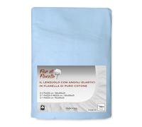 LENZUOLO Con Angoli IN FLANELLA AZZURRO Fior di Flanella © TUTTE LE MISURE