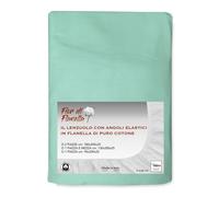 LENZUOLO Con Angoli IN FLANELLA VERDINO Fior di Flanella © TUTTE LE MISURE