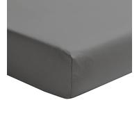 Lenzuolo con angoli in percalle di cotone, primo basalto, 90 x 220 cm, Essix