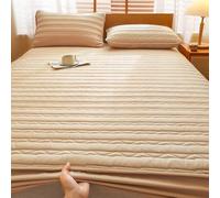 Lenzuolo con angoli in pile super morbido, 150 x 200 cm, in caldo cotone kaki, con tasca profonda, si estende fino a 30 cm, comodo copriletto per il massimo comfort