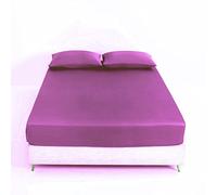 Lenzuolo con angoli, morbida microfibra spazzolata, tasche profonde, resistente al restringimento e allo sbiadimento, facile da pulire, solo 1 lenzuolo con angoli (viola, king size)