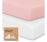 Lenzuolo con angoli per lettino da 70x140 - Set di lenzuola per lettino da bambino, composto da un lenzuolo con angoli e due lenzuolini per lettino, in cotone (Rose)