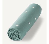 Lenzuolo con angoli percalle cotone biologico, Stella Blu 140 x 190 cm