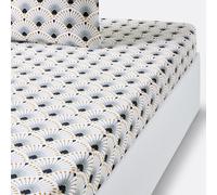 Lenzuolo con angoli satin di cotone, Pawica Bianco 140 x 190 cm