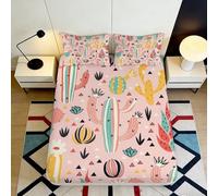 Lenzuolo con Angoli Stampa 3D Cactus Botanico Microfibra Tasca Profonda Avvolgente Coprirete per Camera da Letto Cactus Coprimaterasso per Adulti Lavabile 160x200x25cm