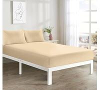 Lenzuolo con angoli super morbidi, in microfibra spazzolata extra profonda, profondità 40 cm, lenzuolo con angoli, non si restringe e non scolorisce (latte, super king size)