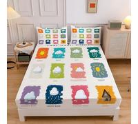 Lenzuolo Con Angoli Una King Size 180X200Cm Geometria Del Tempo Lenzuolo Sotto Con Angoli Alto 30 Cm Poster Divertente Bambino Lenzuola Letto Morbido, Beige 3D Coprimaterasso