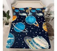 Lenzuolo con Angoli Una Piazza e Mezza 140x200 Corpi Celesti Lenzuolo Sotto con Angoli Alto 30 cm Spazio Galattico Bambino Lenzuola Letto 1 Piazza e Mezza, 3D Coprimaterasso a.1923
