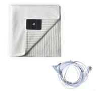 Lenzuolo con messa a terra, coperta con corda e fibra conduttiva d'argento per l'uso in aree relax per sostenere gli effetti (bianco)