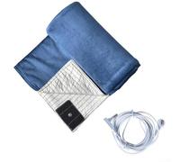 Lenzuolo con messa a terra, coperta con corda e fibra conduttiva d'argento per l'uso in aree relax per sostenere gli effetti (blu)