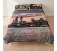 Lenzuolo copriletto Brooklyn piazza e mezza in puro cotone con federa reversibil