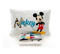 Lenzuolo culla Topolino Disney lettino 60x130 unisex bianco 100% cotone morbido