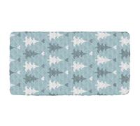 Lenzuolo da viaggio per albero di Natale blu e bianco lenzuolo lavabile per letto da pavimento piccolo per bambini e neonati che dormono 50 x 25 pollici (lenzuola, letto non incluso)