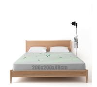 Lenzuolo di messa a terra conduttivo, Grounding Bed Sheet, Tappetino da terra secondo la norma UE, con 10% fibra d'argento e 90% cotone biologico, per Sonno Migliore Recupero Energetico (200x200cm)