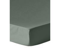Lenzuolo di raso di cotone Westwing Preium con elastico verde 160x200x15 cm