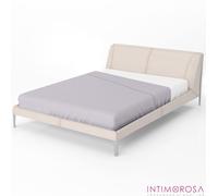 Zer0bed, Lenzuolo Sopra Matrimoniale Tinta Unita, 100% Cotone, 260x290, Grigio, Lenzuolo Piano, 1 Pezzo (Solo Lenzuolo Sopra)
