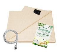 Lenzuolo di terra per dormire meglio, comodo e traspirante, antistatico, con funzione di messa a terra (193 x 203 cm)