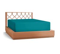 Lenzuolo Fitted Ultra Morbido Extra Profondo Con Cinghie Angolari, Full Blu Teal