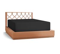 Lenzuolo Fitted Ultra Morbido Extra Profondo Con Cinghie Angolari, Full - Nero